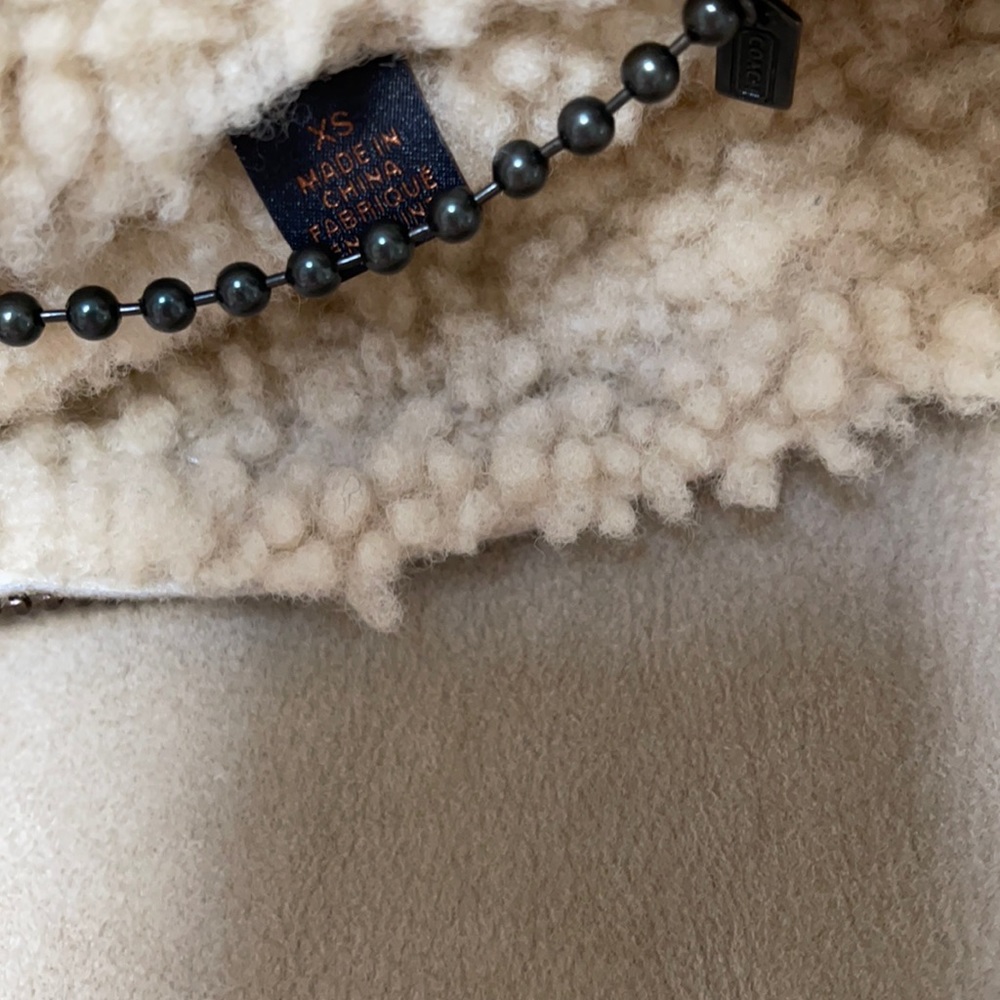 Coach Sheepskin Moto Vest XS - Picture 3 of 9